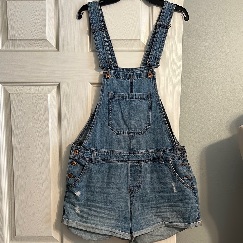 Denim Overall Shorts